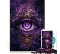 Rompecabezas de 1000 Piezas El Ojo Que Todo lo Ve para Adultos Rompecabezas de Memoria Disfrute del Montaje Lento de la Imagen Regalo Creativo 50x75cm