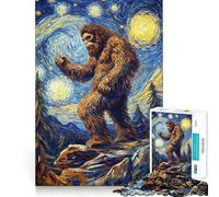 Rompecabezas de 1000 Piezas El Paseo Nocturno de Bigfoot con Bordes Lisos Juego para desarrollar la Mente y divertirse Ideal para un rato Agradable cumpleaños o como pasatiempo