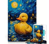 Rompecabezas de 1000 Piezas El Pato de la Noche Estrellada para Adolescentes, Juguete para ejercitar la Mente, Juego en Grupo, Corte de precisión, Regalo para Festivales 38x26cm