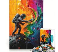 Rompecabezas de 1000 Piezas El Pintor del Cosmos Juegos relajantes para la interacción Entre Padres e Hijos Regalos para Amigos y Familiares 50x75cm