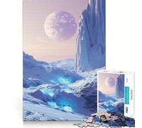 Rompecabezas de 1000 Piezas El Planeta de Hielo para Adultos Rompecabezas de Memoria Disfrute del Montaje Lento de la Imagen Regalo Creativo 38x52cm