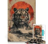 Rompecabezas de 1000 Piezas El Poderoso Tigre Blanco para Adolescentes Juguete para desarrollar la Capacidad de razonamiento y el estrés Corte preciso Un Regalo Encantador 50x75cm