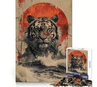 Rompecabezas de 1000 Piezas El Poderoso Tigre Blanco para Adultos Juguete de ingenio para divertirse en Interiores Diseño de Bordes precisos Coleccionable 38x52cm