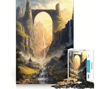 Rompecabezas de 1000 Piezas El Puente de los Antiguos,Arte de Corte Exacto,Juego Creativo para ejercitar la Mente,Tiempo de Juego Tranquilo,Regalo de cumpleaños para Aficionados (38x52cm)