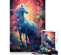 Rompecabezas de 1000 Piezas El Raro Unicornio Azul para Adultos Juguete para ejercitar la Mente y Relajarse Corte Perfecto Regalo Memorable 38x26cm