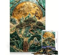 Rompecabezas de 1000 Piezas El Reino del monarca de la montaña para Adolescentes Rompecabezas Mental para aliviar la tensión Arte para armar Regalo Premium (38x26cm)
