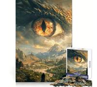 Rompecabezas de 1000 Piezas El Reino del Señor Dragón para Adultos Juguete para ejercitar la Mente y Relajarse Corte de precisión Regalo Elegante (50x75cm)