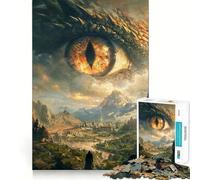 Rompecabezas de 1000 Piezas El Reino del Señor Dragón para Adultos Juguete para ejercitar la Mente y Relajarse Corte de precisión Regalo Elegante (50x75cm)