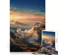 Rompecabezas de 1000 Piezas El Reino sobre Las Nubes para Adultos y Adolescentes Juguete de lógica sólida, Divertido y silencioso Corte de precisión Incluye la Imagen de Papá Noel (50x75cm)