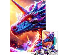 Rompecabezas de 1000 Piezas El Renacimiento del dragón Celestial Desafío Educativo Juguetes didácticos para Aprender a armar para Mayores de 14 años Juego de Rompecabezas Incluido (38x26cm)