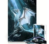 Rompecabezas de 1000 Piezas El Resurgimiento de los Dragones Blancos para Adultos Recuerdo de la Fuerza, Luz, Disfrute, Bordes Precisos, Regalo Significativo (38x26cm)