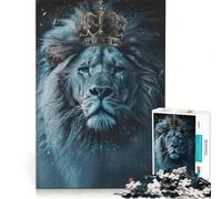 Rompecabezas de 1000 Piezas El Rey de la Selva Juguete Educativo Interesante para Reducir el estrés Que Mejora el Amor Entre Parejas 38x26cm