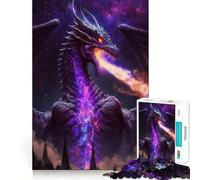 Rompecabezas de 1000 Piezas El Rey Dragón Cósmico para Adultos Juguete Mental Relajante y Divertido Corte Premium Regalo de cumpleaños 38x26cm