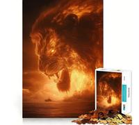 Rompecabezas de 1000 Piezas El Rey León Celestial Arte de Ajuste Entrenamiento Mental Diversión Tiempo de Descanso Juego Tranquilo (50x75cm)