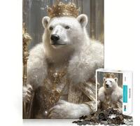 Rompecabezas de 1000 Piezas El Rey Oso Polar para Adultos y Adolescentes Ideal para Relajarse, calmarse y desconectar Corte Suave Regalo conmovedor (38x52cm)