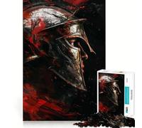 Rompecabezas de 1000 Piezas El Rostro del ejército Espartano para Adolescentes Juguete de lógica Fuerte para Relajarse Bordes definidos Sorpresa de cumpleaños 50x75cm