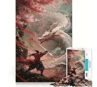 Rompecabezas de 1000 Piezas El Samurai Lobo para Adolescentes Juguete para desarrollar la Habilidad y el razonamiento Sin estrés Corte preciso Un Regalo Encantador 50x75cm