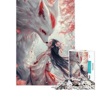 Rompecabezas de 1000 Piezas El susurro del Zorro - Juego Familiar - Desafío de Inteligencia Cerebral - Juguetes adictivos - Gran Regalo para Juegos - Mejora la Memoria (tamaño 50x75cm)