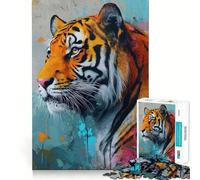 Rompecabezas de 1000 Piezas El Tigre Real para Adolescentes Juego Inteligente para Relajarse y armar Patrones Lista de Deseos de Papá Noel 38x52cm