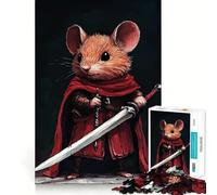 Rompecabezas de 1000 Piezas El Valiente ratón Guerrero Juego de ingenio y precisión Tiempo de Juego Tranquilo Regalo Ideal para Navidad (50x75cm)