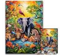 Rompecabezas de 1000 Piezas Elefante Artístico, Rompecabezas Imposible para Adultos, Ideal para Adolescentes y coleccionistas, Regalo de Viaje, Actividad Familiar, 50x75cm/19,68x29,52 Pulgadas