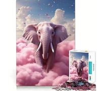 Rompecabezas de 1000 Piezas Elefante de Sueños Celestiales para Adultos Juguete para ejercitar la Mente Diseño de fácil Montaje Regalo de Temporada 38x26cm