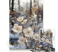 Rompecabezas de 1000 Piezas Elegancia Flor de Invierno para Adultos Ideal para estimular la Memoria, brindar un Entretenimiento Tranquilo y una Experiencia Memorable (38x52cm)