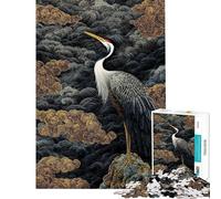Rompecabezas de 1000 Piezas Elegante grulla Entre Nubes Doradas Rompecabezas para Adolescentes Carrera de Velocidad Manual Ideal para cumpleaños y Navidad 38x26cm