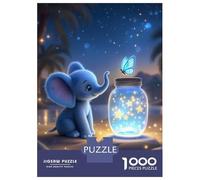 Rompecabezas De 1000 Piezas Elephant and Star Jar Rompecabezas para Adultos Juego De Ingenio Corte De Precisión Cumpleaños Y Navidad 38x26cm/1000pcs
