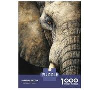 Rompecabezas De 1000 Piezas Elephant Portrait Close-Up Rompecabezas para Adultos Juego De Ingenio Ensamblaje De Patrones Difícil Y Desafiante 52x38cm/1000pcs