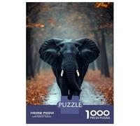 Rompecabezas De 1000 Piezas Elephant Walking Through Autumn Forest Rompecabezas para Adultos Juguetes Antiestrés Regalos para Mujeres Regalos De Cumpleaños Únicos 70x50cm/1000pcs