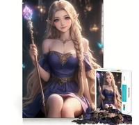 Rompecabezas de 1000 Piezas Elfo Místico con Bastón para Adultos Juguete para la Mente Alivia la ansiedad Bordes precisos Regalo Original (50x75cm)