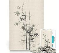 Rompecabezas de 1000 Piezas en Blanco y Negro,diseño de bambú,decoración Elegante y Funcional,Ideal para ejercitar la Mente,Jugar en un Ambiente Acogedor y Disfrutar de la Navidad