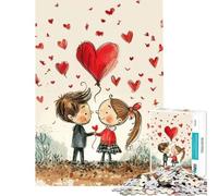 Rompecabezas de 1000 Piezas Enamórate de San Valentín Juguetes adictivos para Cultivar la Paciencia Juegos Divertidos decoración Perfecta Regalo de cumpleaños (tamaño 50x75cm)