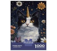 Rompecabezas De 1000 Piezas Enchanted Feline Starlight -1 Rompecabezas para Adultos Juego De Ingenio Análisis Y Lógica Cumpleaños 70x50cm/1000pcs