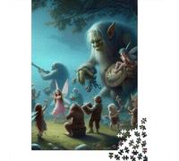 Rompecabezas de 1000 Piezas Enchanted Revelry, Rompecabezas rectangulares creativos de Madera para Adultos, Rompecabezas Grandes para un Juego Educativo Familiar (75 x 50 cm)