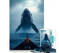 Rompecabezas de 1000 Piezas Encuentro con Ballenas en el mar Juguete Creativo para desarrollar Habilidades Cierre Seguro sin Piezas Sueltas Actividad para Fortalecer los Lazos Familiares (50x75cm)