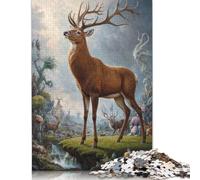 Rompecabezas de 1000 Piezas Encuentro con Ciervos fantásticos para Adultos, Rompecabezas, Juego Educativo, Juguete de desafío, 1000 Piezas (75 x 50 cm)