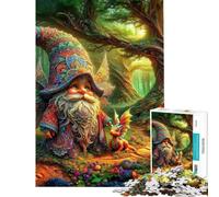 Rompecabezas de 1000 Piezas Encuentro de Gnomos para Adolescentes Ideal para la diversión Familiar la interacción Entre Padres e Hijos cumpleaños y Navidad 38x52cm