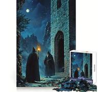 Rompecabezas de 1000 Piezas Encuentro Misterioso Nocturno para Adultos Juguete de lógica Fina, Divertido y silencioso Bordes limpios Regalo Memorable (38x26cm)
