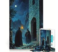 Rompecabezas de 1000 Piezas Encuentro Misterioso Nocturno para Adultos Juguete de lógica Fina, Divertido y silencioso Bordes limpios Regalo Memorable (38x26cm)