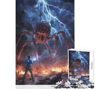 Rompecabezas de 1000 Piezas enfrentamiento de Monstruos decoración del hogar Juguetes Regalo de cumpleaños Juego práctico colección de Artistas Bellas Artes tamaño 38x26cm