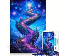 Rompecabezas de 1000 Piezas Escalera Celestial Corte Suave Juego Creativo Juguete Tiempo de Juego Relajante Regalo de Ocio para Navidad (38x52cm)