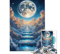 Rompecabezas de 1000 Piezas Escalera Celestial para Adultos Difícil y desafiante Una Obra de Arte Juegos educativos Apto para Mayores de 14 años (38x52cm)