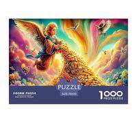 Rompecabezas de 1000 Piezas Escalera Celestial para Adultos y niños | Detallado - Ángel (Camino Dorado Florece) Imposible, Difícil, Desafiante, Ideal para Regalar. 70 x 50 cm/1000 Piezas
