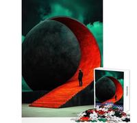Rompecabezas de 1000 Piezas Escalera de Esfera Surrealista decoración del hogar Juguetes Regalos de cumpleaños Juego Educativo Entrena tu Cerebro y Tus Manos tamaño 38x52cm