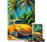 Rompecabezas de 1000 Piezas Escarabajo Amarillo en una Playa Tropical Ideal para Adolescentes Desarrolla la Capacidad analítica UNE Piezas fácilmente Vacaciones (38x52cm)