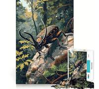 Rompecabezas de 1000 Piezas Escarabajo Negro,Corte sin Costuras,Juego Mental,Regalo,Juego Casual,Navidad,decoración del hogar (38x52cm)
