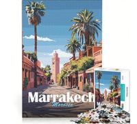Rompecabezas de 1000 Piezas Escena callejera de Marrakech Juego Interactivo Regalo de cumpleaños cumpleaños y Navidad 50x75cm