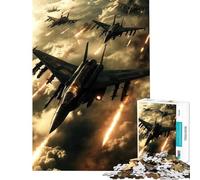 Rompecabezas de 1000 Piezas Escuadrón de Aviones de Combate Juguete adictivo para Cultivar la Paciencia Juego práctico para la diversión Familiar Regalo de cumpleaños (Tamaño 50x75cm)